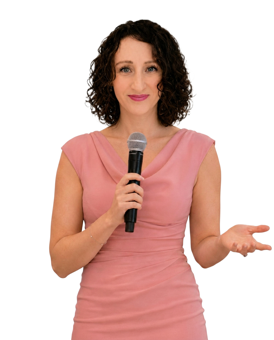 Emmy speaking on stage